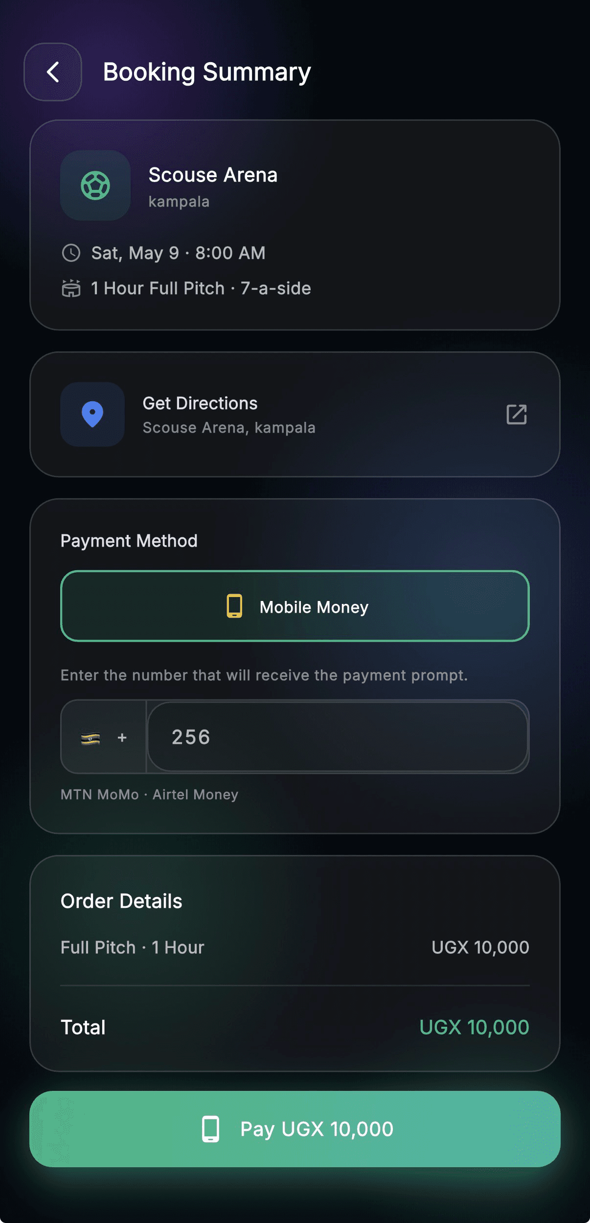 MoMo or Airtel β done in three taps.